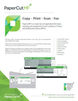 Ecoprintq Cover, Papercut MF, Workplace Central, PA, Xerox, HP, Brother, Epson, Copier, Printer, MFP, Sales, Service, Supplies, Office, Furniture, Copy Center